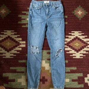 Free People Distressed Skinny Jeans